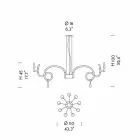 9 lys håndlavet lysekrone fra Venedig, lavet i Italien - Bernadette Viadurini