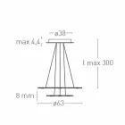 9 lysekrone i finmalet aluminium fremstillet i Italien - Flash Viadurini
