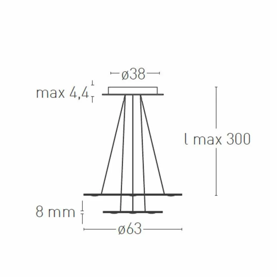 9 lysekrone i finmalet aluminium fremstillet i Italien - Flash Viadurini