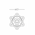 9 lysekrone i finmalet aluminium fremstillet i Italien - Flash Viadurini