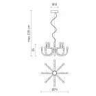 Suspension Lysekrone med 16 eller 32 lys i hvid eller sort aluminium - Alviso Viadurini