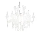 Satinhvid plexiglas pendellampe fremstillet i Italien - Luca Viadurini