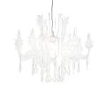 Satinhvid plexiglas pendellampe fremstillet i Italien - Luca