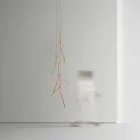 Suspension lysekrone med unik træroset lavet i Italien - Orlov Viadurini