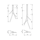 Suspension lysekrone med enkelt roset i træ Made in Italy - Orlov Viadurini