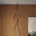 Suspension lysekrone med unik træroset lavet i Italien - Orlov Viadurini