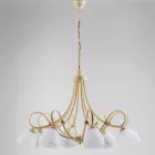 Cosmo pendellampe i sort metal og glas til indendørs brug Viadurini