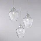 Alnitak pendellampe i sort glas og metal med 3 lys Viadurini