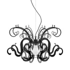 Suspension Lysekrone i genanvendeligt hvidt eller sort plexiglas - Sancho Viadurini