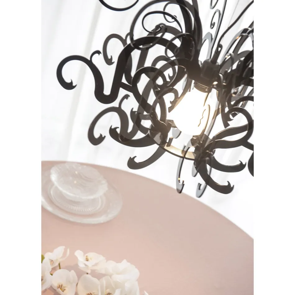 Suspension Lysekrone i genanvendeligt hvidt eller sort plexiglas - Sancho Viadurini