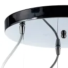 Tre-lys lysekrone med cirkulær stang i mundblæst glas fremstillet i Italien - Soffio Viadurini