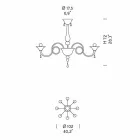 Artisan 8 Lights Lysekrone i Venedig glas, fremstillet i Italien - Margherita Viadurini