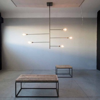Artisan Design lysekrone med jernkonstruktion fremstillet i Italien - Tinna