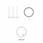 Hvid design lysekrone med metalroset fremstillet i Italien - Slide Giotto Viadurini