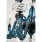 Klassisk lysekrone 18 lys i italiensk luksus håndlavet glas - saltvand Viadurini
