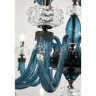 Klassisk lysekrone 8 lys i italiensk luksus håndlavet glas - saltvand Viadurini