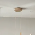 Lysekrone med 2 lysdioder med aftagelig indsats i granuleret glas - Catalpa Viadurini