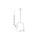 Lysekrone med 2 lys i forskellige finish Made in Italy - Lady Viadurini