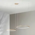Lysekrone med 2 eller 3 vandrette Roronde LED-lys i malet metal - Mulberry Viadurini