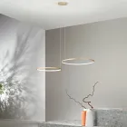 Lysekrone med 2 eller 3 vandrette Roronde LED-lys i malet metal - Mulberry Viadurini