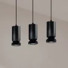 Lysekrone med 3 lysdioder i pulverlakeret aluminium og justerbart kabel - Buxus Viadurini