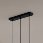 Lysekrone med 3 lysdioder i pulverlakeret aluminium og justerbart kabel - Buxus Viadurini