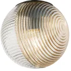 Lysekrone med 3 lys i blæst glas i form af en kugle lavet i Italien - Prilla Viadurini