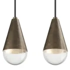 Lysekrone med 5 lys i jern og glas Made in Italy - Overskyet Viadurini