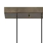 Lysekrone med 5 lys i jern og glas Made in Italy - Overskyet Viadurini