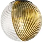 Lysekrone med 6 lys i blæst glas i form af en kugle lavet i Italien - Prilla Viadurini