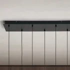 6 lys blæst glas lysekrone med balloton dekoration - fe Viadurini