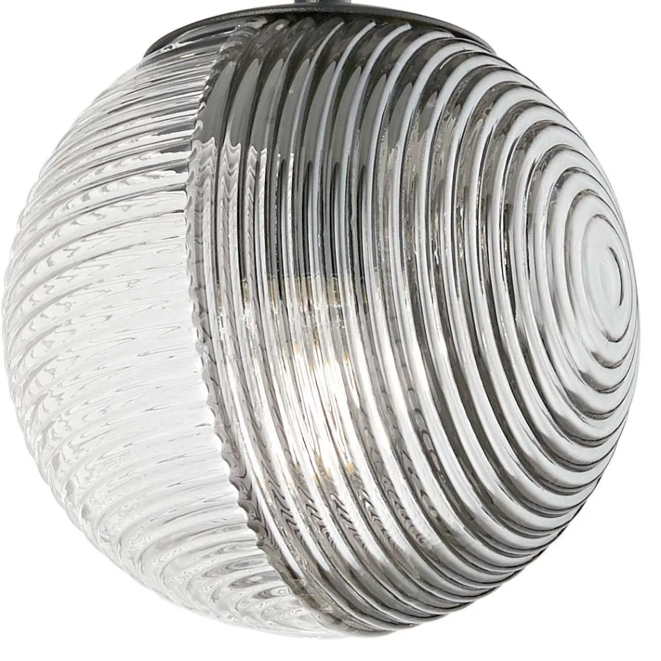 Lysekrone med 8 lys i blæst glas i form af en kugle lavet i Italien - Prilla Viadurini