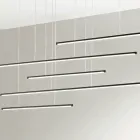 Lysekrone med vandrette LED-lys i metal og justerbare kabler - Orange Viadurini