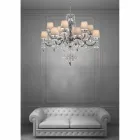 Artisan Venetian Glass 12 Lights Lysekrone, Lavet i Italien - Milagros Viadurini