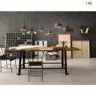Industrielt design stil lysekrone Monica antik jern Viadurini