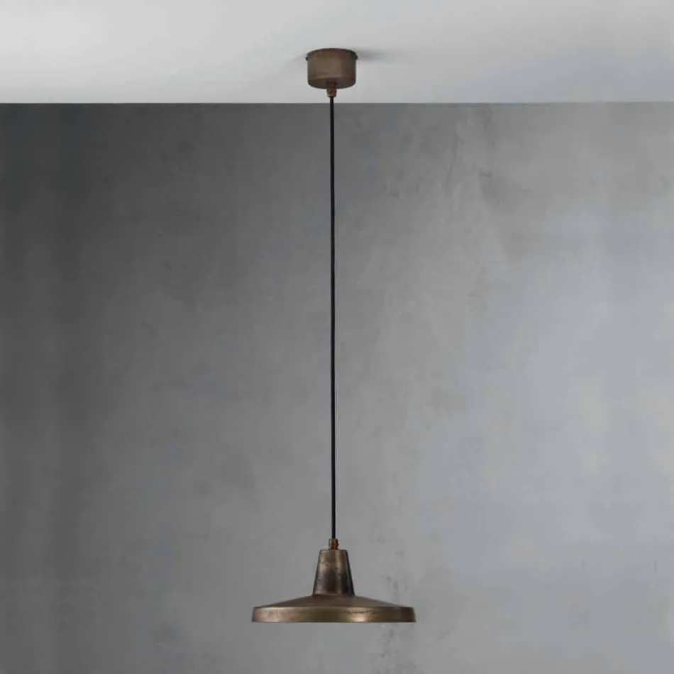 Industrielt design stil lysekrone Monica antik jern Viadurini
