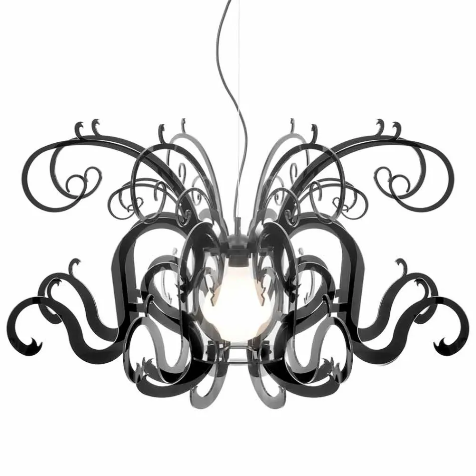 Moderne design plexiglas lysekrone lavet i Italien, Malito Viadurini