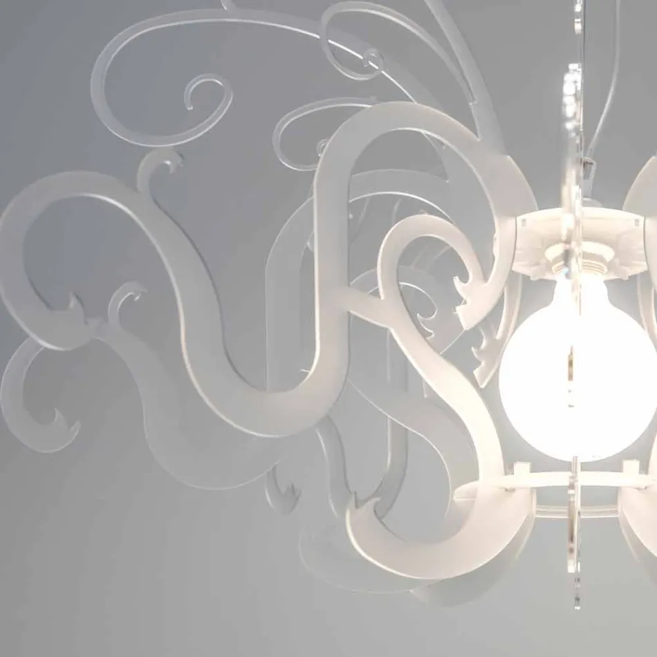 Moderne design plexiglas lysekrone lavet i Italien, Malito Viadurini