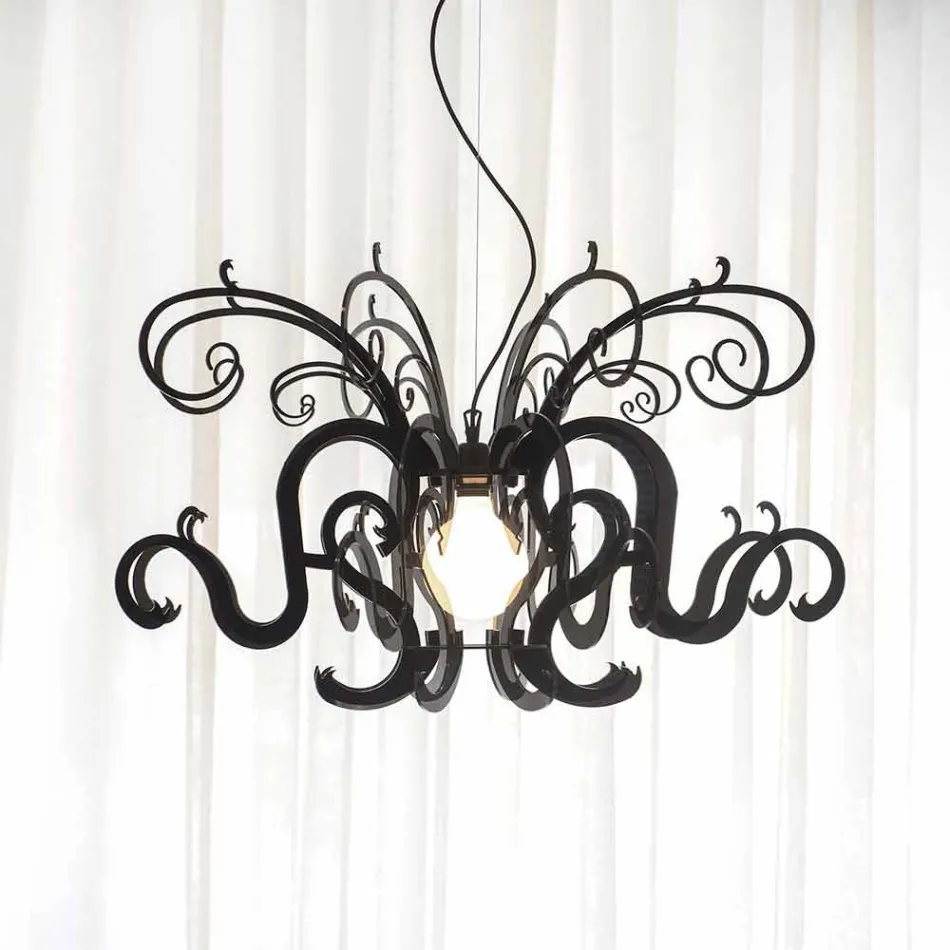 Moderne design plexiglas lysekrone lavet i Italien, Malito Viadurini