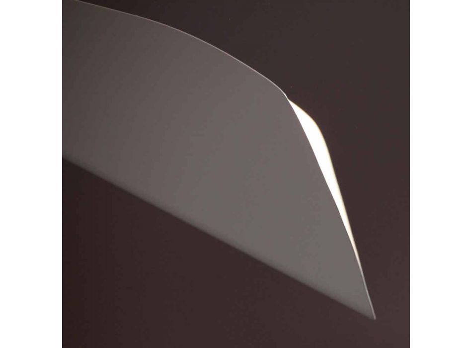 Håndlavet lysekrone i hvidmalet stål fremstillet i Italien - Elica Viadurini