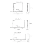 Aluminiumslysekrone med hvidt mundblæst glas - Alma Viadurini