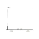 Aluminiumslysekrone med hvidt mundblæst glas - Alma Viadurini