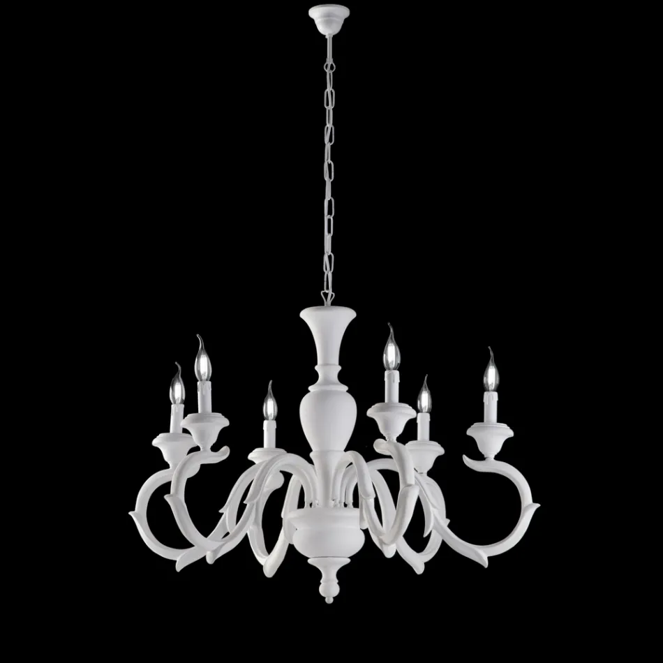 Trælysekrone fremstillet i Italien til indendørs dekoration - Firenze Viadurini