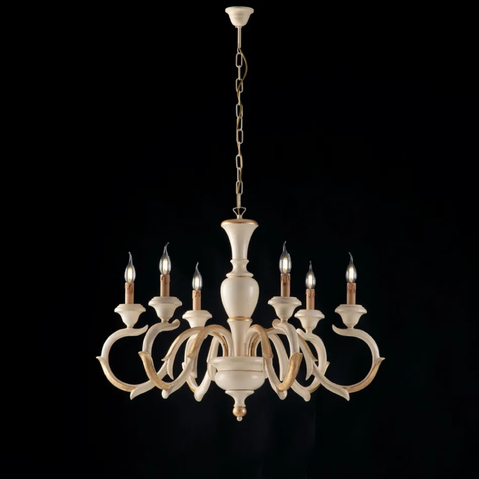 Trælysekrone fremstillet i Italien til indretning - Firenze Viadurini