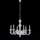 Lavet i Italien Trælysekrone til indendørs dekoration - Milano Viadurini