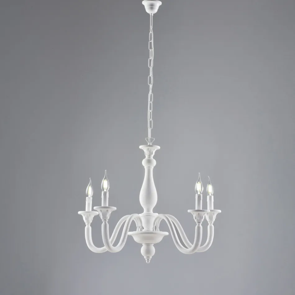 Lavet i Italien Trælysekrone til indretning - Siena Viadurini