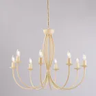 Hvid metallysekrone til oplysning af raffinerede rum – Roccia Viadurini