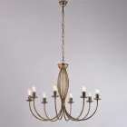 Hvid metallysekrone til oplysning af raffinerede rum – Roccia Viadurini