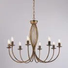 Hvid metallysekrone til oplysning af raffinerede rum – Roccia Viadurini