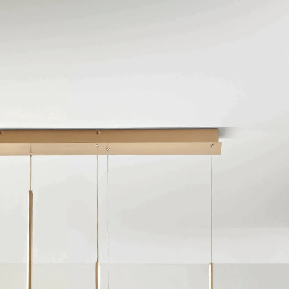 Metallysekrone med aftagelig indsats i granuleret glas - Catalpa Viadurini